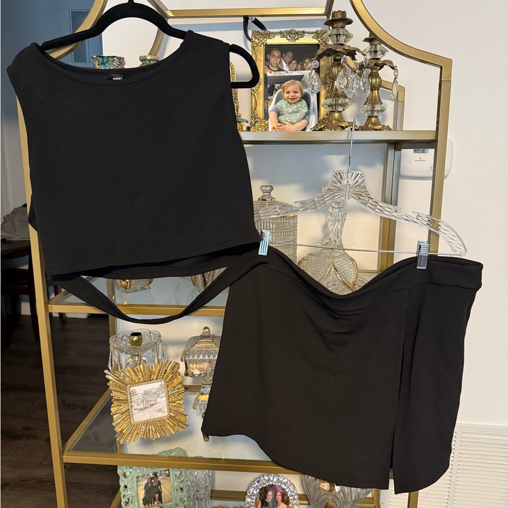 SHEIN Black Two-Piece Set